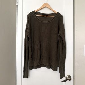 Cozy olive knitted sweater